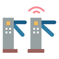 turnstiles flat icon style