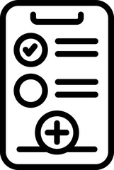 Smartphone key point icon outline vector. Business check. Away information