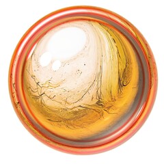 Gold glassy sphere geometry abstract, dramatic, passionate, luxurious and exclusive isolated 3D rendering graphic design elemental background material