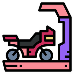 motorcycle filled outline icon style
