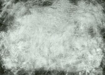 Old scratched paper texture. Grunge black and white abstract pattern. Dirty backdrop wallpaper.