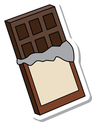ステッカー風バレンタインイラスト 板チョコ