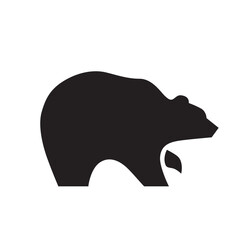 abstract bear,  vector logo icon