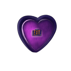 heart shaped box isolated