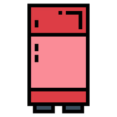 refrigerator filled outline icon style