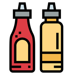 sauces filled outline icon style