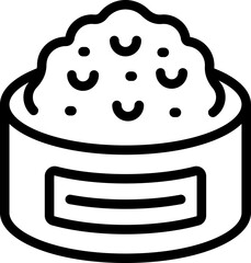 Cosmetic powder icon outline vector. Care beauty. Face product