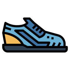 shoe filled outline icon style