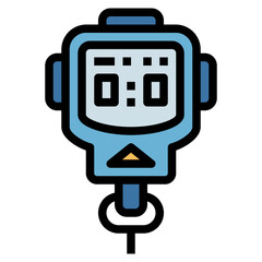 stopwatch filled outline icon style
