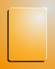 Background with blank business card in orange colors and glare. Vector