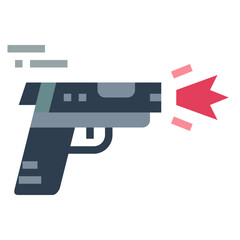 gun flat icon style