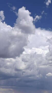 Vertical Video Cumulus Clouds Timelapse