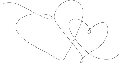 Simple continuous line drawing of love or heart shape. Simple valentine concept. Simple line, heart, valentine. Continuous line. 