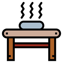 massage & spa filled outline icon style