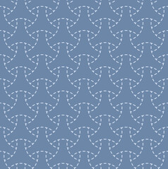 Obraz premium Japanese Overlap Circle Link Vector Seamless Pattern