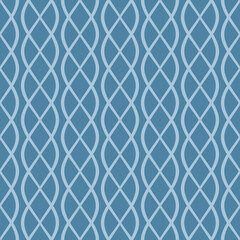 Naklejka premium Japanese Spiral Line Net Vector Seamless Pattern