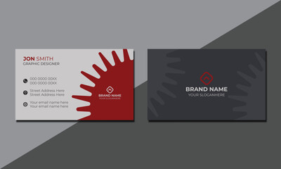 Creative minimal unique business card design, Horizontal and vertical layout.