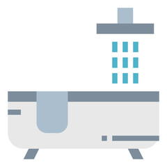 bathtub flat icon style