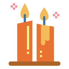 candle flat icon style