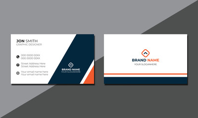 Creative minimal unique business card design, Horizontal and vertical layout.
