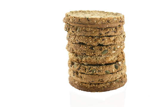 stack of rusks or biscuits