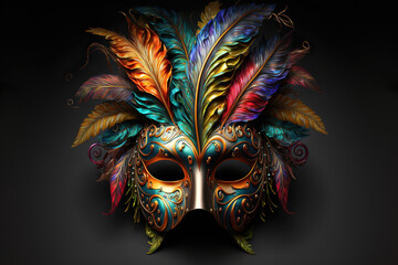 colorful venetian venice carnival mask, generative ai - obrazy, fototapety, plakaty