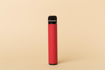 Disposable electronic cigarette on color background