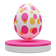 egg podium easter 3d illustration