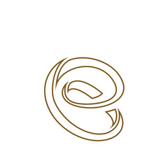 Obraz premium Letter b outline logo icon