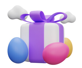 easter egg gift box 3d illustration