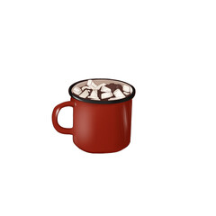 cup of coffee isolated on white