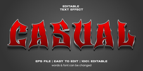 casual text effect