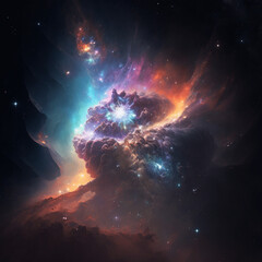 Obraz na płótnie Canvas sunrise in space