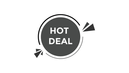 Hot deal button web banner templates. Vector Illustration
