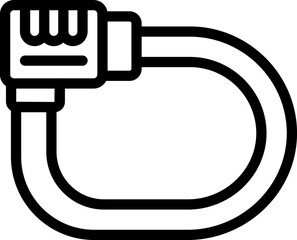 Bike lock icon outline vector. Safety cycle. Secure safe