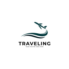 Fototapeta premium Travel logo icon vector template.