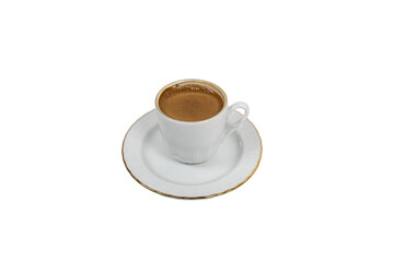 cup of coffee on white background