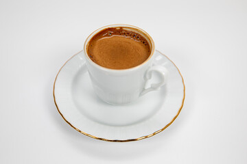cup of coffee on white background