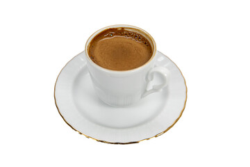 cup of coffee on white background