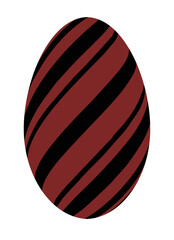 ストライプ模様のタマゴのイラスト素材