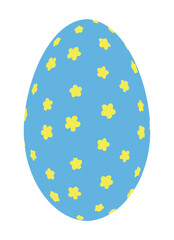 花柄のタマゴのイラスト素材