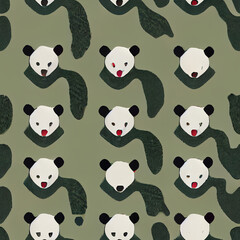 seamless pattern with pandas - Floya FYN016