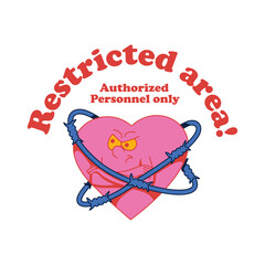 Restricted area. t-shirt art, Authorised personnel only vector art