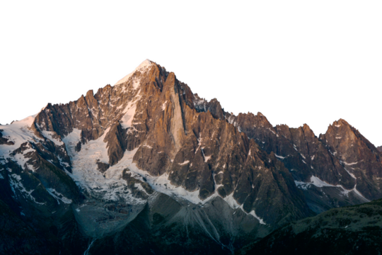Night shot of Petit Dru north face, Chamonix, France. - Powered by Adobe