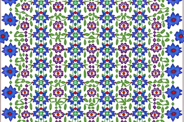 Simple yet Intricate Floral Seamless Repeat Patterns - Colorful and Elegant on White Background, HQ Image