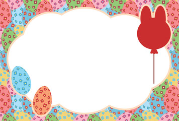 イースター向けのグリーティングカードの素材