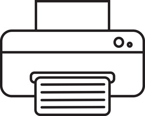 Printer line icon vector design with editable stroke