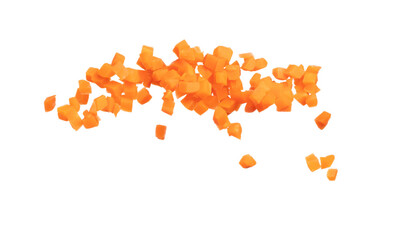 Carrot fresh fly float in Air turn to Cube dice shape. Beta Carotene orange color in Carrot is good...