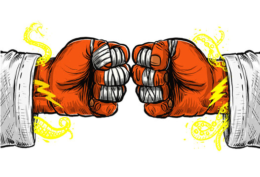 fighter fist bump.