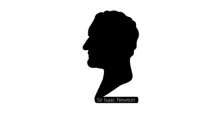 Isaac Newton silhouette